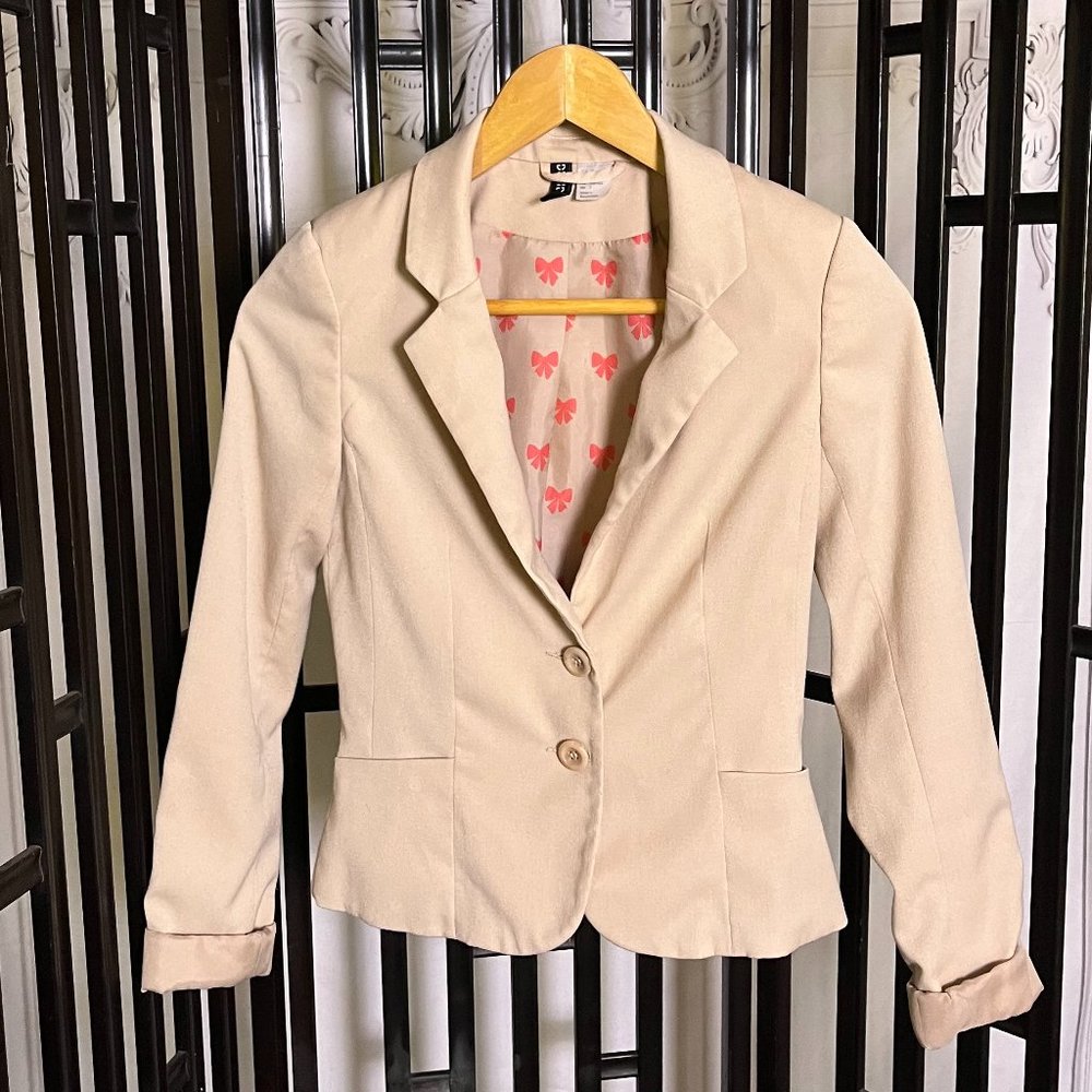 H&M Divided Tan Blazer - Size 2 - Classic and Versatile